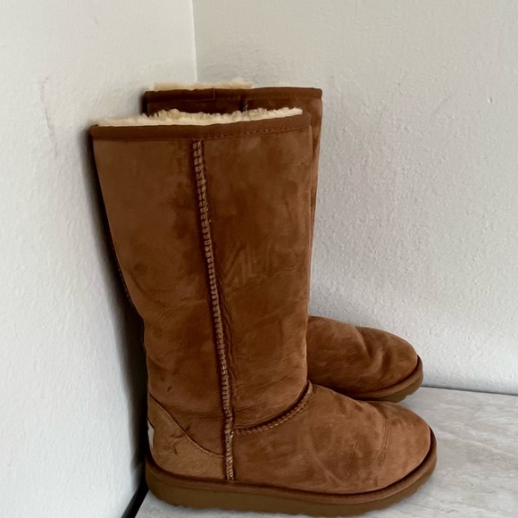 Tall Chestnut UGG Boots - Picture 3 of 10